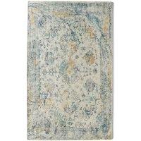Origins Vogue Rug Blue and Ochre 80 x 150cm, Blue