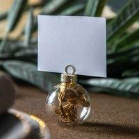 Crossland Grove Dry Floral Bauble Name Card Holder (Set of 6) D40mm, Yellow