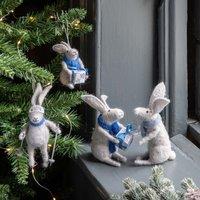 Crossland Grove Goshen Hares Grey (Set of 2) 100x130x170mm, Grey