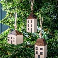 Crossland Grove Hanging Houses (Set of 6) 55x45x80mm, Grey