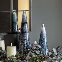 Crossland Grove Marbled Tree Black Glass 100x100x275mm, Multi