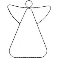 Crossland Grove Hanging Wire Angel LED 280x5x350mm, Silver
