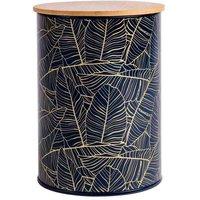 Summerhouse Botanicals Midnight Leaf Storage Canister, Blue