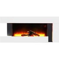 LivingandHome Living and Home 52 Inch High Gloss Electric Led Fireplace, White