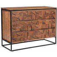 FURNITURE LINK Axis 6 Drawer Chest, Brown