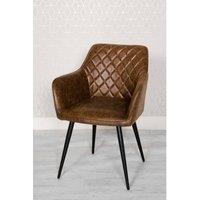FURNITURE LINK Charlie Carver Luxe Dining Chairs - Antique (Set of 2), Brown