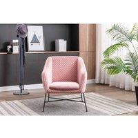 FURNITURE LINK Cleo Chair - Powder Pink, Pink