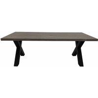 FURNITURE LINK Dallas Dining Table 2200mm - Grey, Brown