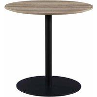 FURNITURE LINK Manhattan Round Table 800mm - Oak, Brown