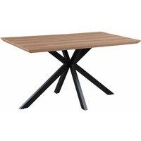 FURNITURE LINK Manhattan Table 1400mm - Light Walnut, Brown