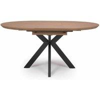 FURNITURE LINK Manhattan Ext Round Table 1200mm - 1600mm - Light Walnut, Brown