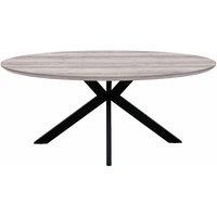 FURNITURE LINK Manhattan Oval Table 1800mm - Grey, Grey