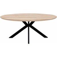 FURNITURE LINK Manhattan Oval Table 1800mm - Oak, Brown