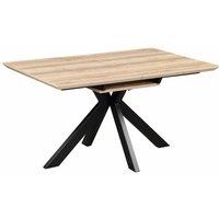FURNITURE LINK Manhattan Ext Table 1400mm - 1800mm - Light Walnut, Brown