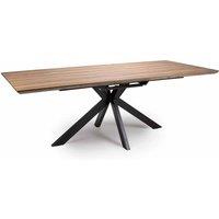 FURNITURE LINK Manhattan Ext Table 1800mm - 2200mm - Light Walnut, Brown