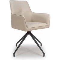 FURNITURE LINK Nix Dining Chairs - Taupe (Set of 2), Cream