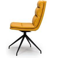 FURNITURE LINK Nobo Swivel Chair - Ochre sold In 2's , Cream