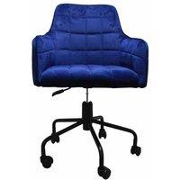 FURNITURE LINK Vienna Swivel Chair - Navy, Blue
