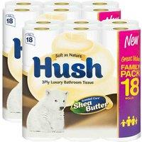 36 Rolls of Hush Shea Butter Toilet Paper - 3ply