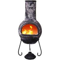 Gardeco Wulfryc Celtic Chiminea, Black