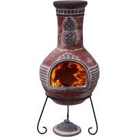 Gardeco Azteca X-Large Chiminea - Red/Grey