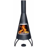 Gardeco Cono Large Square Chiminea, Black