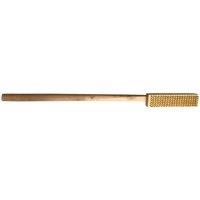 Gardeco Long Handled Brass Brush, Brown