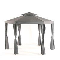 Suntime 3.4m Steel Hexagonal Gazebo, Grey