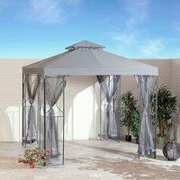 Suntime Polenza 2.5m Dark Grey Gazebo, Grey