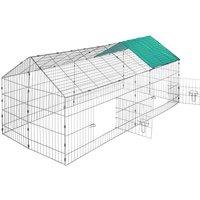 Tectake Rabbit Run w/ Sunshade - Green, Green