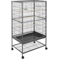 Tectake Bird Cage 131cm High, Grey