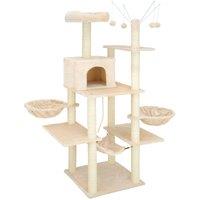 Tectake Cat Tree Scratching Post Lilou - Beige, Cream