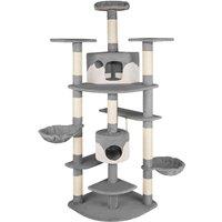 Tectake Cat Tree Scratching Post Nelly - Grey, Grey