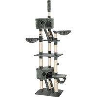 Tectake Cat Tree Scratching Post Hansi - Light Grey/White, Grey