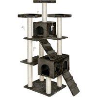 Tectake Cat Tree Scratching Post Knuti - Grey, Grey