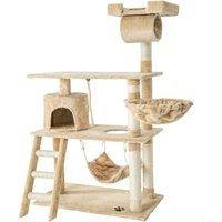 Tectake Cat Tree Scratching Post Marcel - Beige, Cream