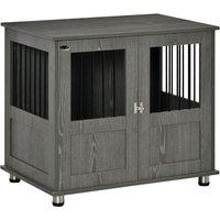 PawHut Furniture Style Pet Kennel For Small and Medium Dogs - Grey, Grey