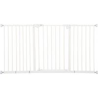PawHut Adjustable Safety Gate w/ 3 Extensions - White, White