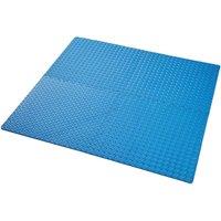 Tectake Gym Mats - Interlocking Set Of 12 Blue, Blue