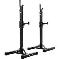 Tectake Squat Rack For Barbell Black, Black