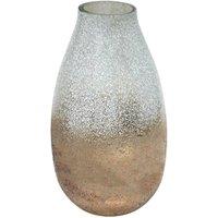 Ivyline Verre Snowdrop Gold Frosted Vase H25cm W32cm, Gold