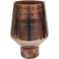 Ivyline Opulent Tall Curved Metallic Bronze Vase H26cm W20cm, Brown