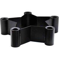 Ivyline Cast Star Centrepiece Dinner Candle Holder - Black, Black