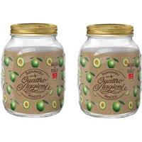 Bormioli Rocco Quattro Stagioni 2L Maxi Jar - Pack Of 2, Clear