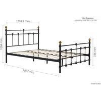 Birlea Small Double Atlas Bed Black, Black