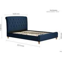 Birlea King Brompton Bed Midnight Blue, Blue