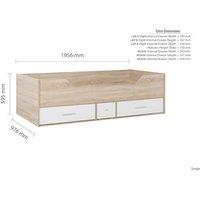 Birlea Single Camden Cabin Bed White & Oak Effect, White