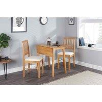 Birlea Drop Leaf Dining Set Oak Colour Finish, Brown