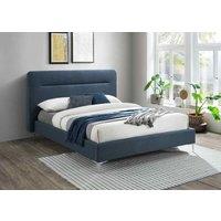 Birlea Double Finn Fabric Bed Steel Blue, Blue