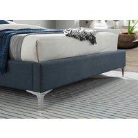 Birlea King Finn Fabric Bed Steel Blue, Blue